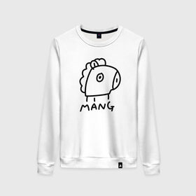 Женский свитшот хлопок с принтом BTS | BT21 MANG в городе Новоалтайск, 100% хлопок | прямой крой, круглый вырез, на манжетах и по низу широкая трикотажная резинка  | army | bangtan boys | bt21 | bts | bts stickers | chimmy | cooky | k pop | koya | mang | monster | rap monster | rapmon | rj | rm | shooky | tata | van | бтс | ви | джей хоуп | джонгук | кейпоп | реп монстр | стикеры bts | сюга | чимин | чин