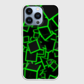 Чехол для iPhone 13 Pro с принтом Cyber cube в городе Новоалтайск,  |  | 3д кубики | cyber cube | кибер куб | куб | неоновые кубики
