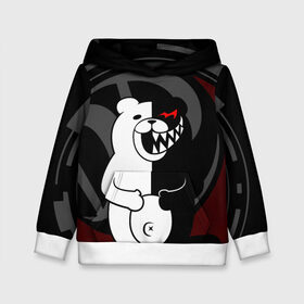 Детская толстовка 3D с принтом MONOKUMA | МОНОКУМА | DANGANRO в городе Новоалтайск, 100% полиэстер | двухслойный капюшон со шнурком для регулировки, мягкие манжеты на рукавах и по низу толстовки, спереди карман-кенгуру с мягким внутренним слоем | anime | bear | black  white | danganronpa | kurokuma | monodam | monokuma | monomi | monotaro | rabbit | school | shirokuma | аниме | главарь | мoноми | монокума | черно белый | школа