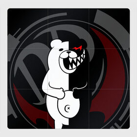 Магнитный плакат 3Х3 с принтом MONOKUMA | МОНОКУМА | DANGANRO в городе Новоалтайск, Полимерный материал с магнитным слоем | 9 деталей размером 9*9 см | anime | bear | black  white | danganronpa | kurokuma | monodam | monokuma | monomi | monotaro | rabbit | school | shirokuma | аниме | главарь | мoноми | монокума | черно белый | школа