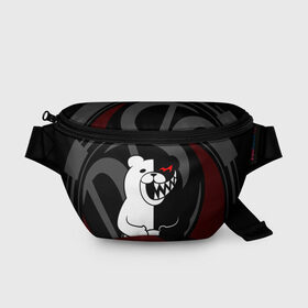 Поясная сумка 3D с принтом MONOKUMA | МОНОКУМА | DANGANRO в городе Новоалтайск, 100% полиэстер | плотная ткань, ремень с регулируемой длиной, внутри несколько карманов для мелочей, основное отделение и карман с обратной стороны сумки застегиваются на молнию | anime | bear | black  white | danganronpa | kurokuma | monodam | monokuma | monomi | monotaro | rabbit | school | shirokuma | аниме | главарь | мoноми | монокума | черно белый | школа