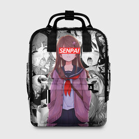 Женский рюкзак 3D с принтом SENPAI | СЕНПАЙ в городе Новоалтайск, 100% полиэстер | лямки с регулируемой длиной, сверху ручки, чтобы рюкзак нести как сумку. Основное отделение закрывается на молнию, как и внешний карман. Внутри два дополнительных кармана, один из которых закрывается на молнию. По бокам два дополнительных кармашка, куда поместится маленькая бутылочка
 | ahegao | kawai | kowai | oppai | otaku | senpai | sugoi | waifu | yandere | ахегао | ковай | отаку | семпай | сенпай | сэмпай | яндере