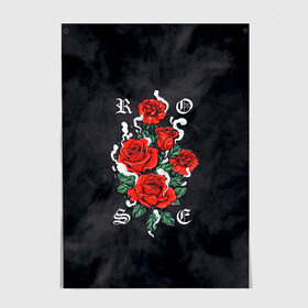 Постер с принтом РОЗЫ | ROSES SMOKE в городе Новоалтайск, 100% бумага
 | бумага, плотность 150 мг. Матовая, но за счет высокого коэффициента гладкости имеет небольшой блеск и дает на свету блики, но в отличии от глянцевой бумаги не покрыта лаком | chery | flowers | japan | roses | sakura | вишня | растения | розы | ромашка | сакура | тюльпаны | цветы | цветы сакуры | япония