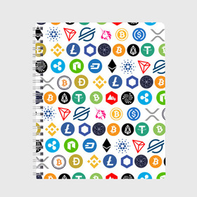 Тетрадь с принтом BITCOIN PATTERN | БИТКОИН(Z) в городе Новоалтайск, 100% бумага | 48 листов, плотность листов — 60 г/м2, плотность картонной обложки — 250 г/м2. Листы скреплены сбоку удобной пружинной спиралью. Уголки страниц и обложки скругленные. Цвет линий — светло-серый
 | binance coin | bitcoin | blockchain | btc | cardano | crypto | ethereum | polkadot | tether | xrp | биткоин | блокчейн | валюта | деньги | криптовалюта | майнер | майнинг | паттерн | цифровая валюта | цифровое золото | эфир