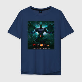 Мужская футболка хлопок Oversize с принтом Dota Dragons Blood в городе Новоалтайск, 100% хлопок | свободный крой, круглый ворот, “спинка” длиннее передней части | anime | dota dragons blood | dota2 | game | аниме | игры