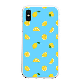 Чехол для iPhone XS Max матовый с принтом Лимоны на голубом в городе Новоалтайск, Силикон | Область печати: задняя сторона чехла, без боковых панелей | citrus | lemon | pattern | seamless | summer | tropical | желтый | лето | лимон | природа | тропики | узор | фрукты | цитрус | экзотика