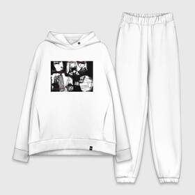 Женский костюм хлопок Oversize с принтом No Smile в городе Новоалтайск,  |  | no smile | без улыбки | грустная девочка | закрытый рот | комикс | настроение | печаль