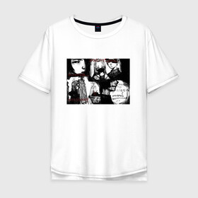 Мужская футболка хлопок Oversize с принтом No Smile в городе Новоалтайск, 100% хлопок | свободный крой, круглый ворот, “спинка” длиннее передней части | no smile | без улыбки | грустная девочка | закрытый рот | комикс | настроение | печаль