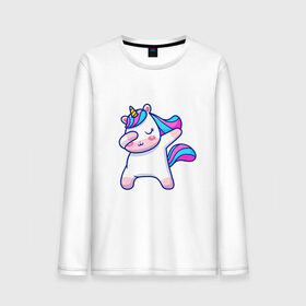 Мужской лонгслив хлопок с принтом Cute unicorn в городе Новоалтайск, 100% хлопок |  | даб | детский единорог | единорог | единорог арт | единорог вектор | единорог даб | радужный единорог | розовый единорог