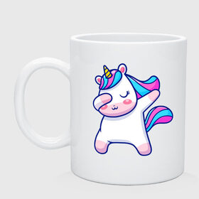 Кружка керамическая с принтом Cute unicorn в городе Новоалтайск, керамика | объем — 330 мл, диаметр — 80 мм. Принт наносится на бока кружки, можно сделать два разных изображения | даб | детский единорог | единорог | единорог арт | единорог вектор | единорог даб | радужный единорог | розовый единорог