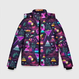 Зимняя куртка для мальчиков 3D с принтом Vaporwave art в городе Новоалтайск, ткань верха — 100% полиэстер; подклад — 100% полиэстер, утеплитель — 100% полиэстер | длина ниже бедра, удлиненная спинка, воротник стойка и отстегивающийся капюшон. Есть боковые карманы с листочкой на кнопках, утяжки по низу изделия и внутренний карман на молнии. 

Предусмотрены светоотражающий принт на спинке, радужный светоотражающий элемент на пуллере молнии и на резинке для утяжки | абстракция | арт | вапорвейв | геометрия | ретро | рисунок | текстура | узор | хипстер
