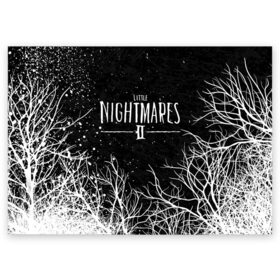 Поздравительная открытка с принтом LITTLE NIGHTMARES ЛЕС в городе Новоалтайск, 100% бумага | плотность бумаги 280 г/м2, матовая, на обратной стороне линовка и место для марки
 | kid | little nightmares | little nightmares 2 | six | yellow | жёлтый | игры | комиксы | литл найтмерс | шестая