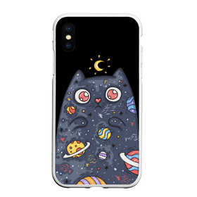 Чехол для iPhone XS Max матовый с принтом КОСМИЧЕСКИЙ КОТ в городе Новоалтайск, Силикон | Область печати: задняя сторона чехла, без боковых панелей | артемис | астероиды | вселенная | галактика | диана | звезды | кометы | космос | кот | котенок | котик | луна | месяц | ночь | планеты | сейлор мун | туманность | черная кошка