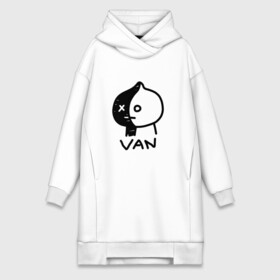 Платье-худи хлопок с принтом VAN | ВАН в городе Новоалтайск,  |  | army | bangtan boys | bt21 | bts | bts stickers | chimmy | cooky | k pop | koya | mang | monster | rap monster | rapmon | rj | rm | shooky | tata | van | бтс | ви | джей хоуп | джонгук | кейпоп | реп монстр | стикеры bts | сюга | чимин | чин