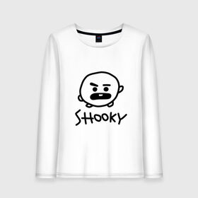 Женский лонгслив хлопок с принтом SHOOKY | BTS в городе Новоалтайск, 100% хлопок |  | army | bangtan boys | bt21 | bts | bts stickers | chimmy | cooky | k pop | koya | mang | monster | rap monster | rapmon | rj | rm | shooky | tata | van | бтс | ви | джей хоуп | джонгук | кейпоп | реп монстр | стикеры bts | сюга | чимин | чин