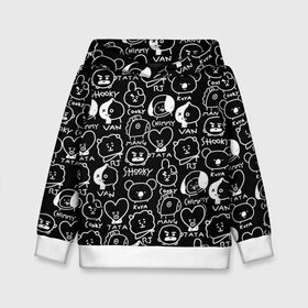 Детская толстовка 3D с принтом BTS | BT21 в городе Новоалтайск, 100% полиэстер | двухслойный капюшон со шнурком для регулировки, мягкие манжеты на рукавах и по низу толстовки, спереди карман-кенгуру с мягким внутренним слоем | army | bangtan boys | bt21 | bts | bts stickers | chimmy | cooky | k pop | koya | mang | monster | rap monster | rapmon | rj | rm | shooky | tata | van | бтс | ви | джей хоуп | джонгук | кейпоп | реп монстр | стикеры bts | сюга | чимин | чин