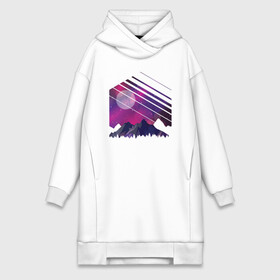 Платье-худи хлопок с принтом Mountain Galaxy в городе Новоалтайск,  |  | abstract | art | geometric | geometry | landscape | minimalism | moon | sky | space | абстракция | арт | векторный рисунок | галактика | галактический пейзаж | геометрия | гора | горы | картина | космос | луна | минимализм | на луне | небо