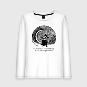 Женский лонгслив хлопок с принтом Snafkin в городе Новоалтайск, 100% хлопок |  | moominmamma | moominpappa | moomintroll | snafkin | муми тролль | муми цитаты | снусмумрик | цитаты