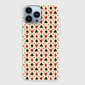 Чехол для iPhone 13 Pro Max с принтом Масти в городе Новоалтайск,  |  | Тематика изображения на принте: буби | графика | деньги | доллары | игра | искусство | картинка | карты | катала | коллаж | красивый | крести | крутой | кубики | купюры | масти | модный | орнамент | пики | покер | прикуп | рисунок