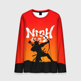 Мужской лонгслив 3D с принтом NIOH 2 в городе Новоалтайск, 100% полиэстер | длинные рукава, круглый вырез горловины, полуприлегающий силуэт | action | ninja | nioh | nioh 2 | игра про самурая | кровь | меч | ниндзя | ниох | ниох 2 | самурай | экшен.
