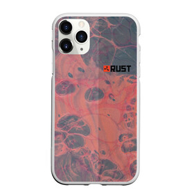 Чехол для iPhone 11 Pro Max матовый с принтом Rust | Красная текстура Раст в городе Новоалтайск, Силикон |  | farm | online | raid | rust | steam | игра | краски | лого | оружие | разводы | раст | растер | рейд | рейдер | стим | фарм | фармила