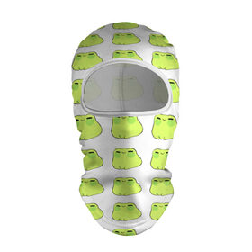 Балаклава 3D с принтом лягушечки в городе Новоалтайск, 100% полиэстер, ткань с особыми свойствами — Activecool | плотность 150–180 г/м2; хорошо тянется, но при этом сохраняет форму. Закрывает шею, вокруг отверстия для глаз кайма. Единый размер | животные | лягушка | милота | природа