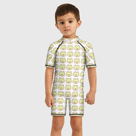 Детский купальный костюм 3D с принтом лягушечки в городе Новоалтайск, Полиэстер 85%, Спандекс 15% | застежка на молнии на спине | Тематика изображения на принте: животные | лягушка | милота | природа