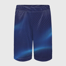 Детские спортивные шорты 3D с принтом 3D волна в городе Новоалтайск,  100% полиэстер
 | пояс оформлен широкой мягкой резинкой, ткань тянется
 | 3d | digital | волна | графика | звук | фракталы