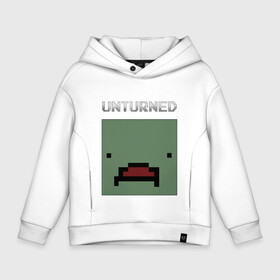 Детское худи Oversize хлопок с принтом UNTURNED в городе Новоалтайск, френч-терри — 70% хлопок, 30% полиэстер. Мягкий теплый начес внутри —100% хлопок | боковые карманы, эластичные манжеты и нижняя кромка, капюшон на магнитной кнопке | Тематика изображения на принте: game | unturned | unturned 2 | zombie | айди предмета | антюрнед | зомби | игра | инди | кубы | нельсон.
