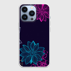 Чехол для iPhone 13 Pro с принтом Красочные Цветы в городе Новоалтайск,  |  | красочные цветы | листья | минимализм | природа | растение | цветы