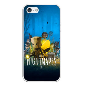 Чехол для iPhone 5/5S матовый с принтом LITTLE NIGHTMARES 2 в городе Новоалтайск, Силикон | Область печати: задняя сторона чехла, без боковых панелей | Тематика изображения на принте: little nightmares | little nightmares 2 | игра nightmares | монстры. | ужасы | учительница | хоррор