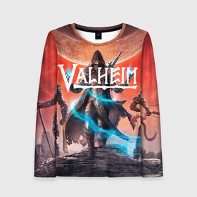 Женский лонгслив 3D с принтом Valheim. в городе Новоалтайск, 100% полиэстер | длинные рукава, круглый вырез горловины, полуприлегающий силуэт | esport | games | valheim | валхейм | вальхейм | игроки | игролюбители | игроманы | игры | киберспорт | симулятор выживания | скандинавская мифология | экшен