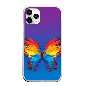 Чехол для iPhone 11 Pro Max матовый с принтом красочная бабочка в городе Новоалтайск, Силикон |  | абстрактное искусство | бабочка | беспозвоночные | брызги | градиент | краска | красочная | крылья | лето | мотыльки и бабочки | насекомое | радуга | ярко