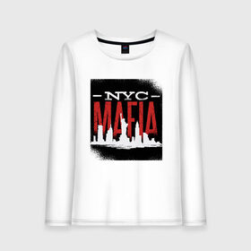 Женский лонгслив хлопок с принтом New York Mafia в городе Новоалтайск, 100% хлопок |  | esb | island | liberty statue | manhattan | soprano | гамбино | готти | коза ностра | манхеттен | манхэттен | мафиози | мафия | нью йорк | опг | остров | преступная группировка | преступник | силуэт города | сицилия