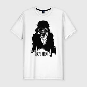 Мужская футболка хлопок Slim с принтом Kaneki Ken Tokyo Ghoul в городе Новоалтайск, 92% хлопок, 8% лайкра | приталенный силуэт, круглый вырез ворота, длина до линии бедра, короткий рукав | anime | kaneki ken | tokyo ghoul | tokyo ghoul: re | аниме | анимэ | гули | джузо сузуя | канеки кен | кузен йошимура | наки | нишики нишио | ре | ренджи йомо | ризе камиширо | токийский гуль | тоука киришима | ута