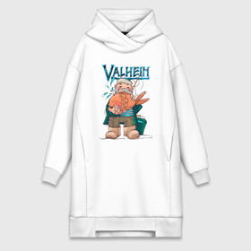Платье-худи хлопок с принтом Valheim в городе Новоалтайск,  |  | fantasy | mmo | valheim | valve | валхейм | вальхейм | викинги | выживалка | игра | королевская битва | ммо | ролевая игра | фэнтази