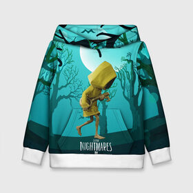 Детская толстовка 3D с принтом Little Nightmares 2 в городе Новоалтайск, 100% полиэстер | двухслойный капюшон со шнурком для регулировки, мягкие манжеты на рукавах и по низу толстовки, спереди карман-кенгуру с мягким внутренним слоем | little nightmares | страшилка | страшная игра | ужас | хоррор