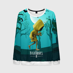 Мужской свитшот 3D с принтом Little Nightmares 2 в городе Новоалтайск, 100% полиэстер с мягким внутренним слоем | круглый вырез горловины, мягкая резинка на манжетах и поясе, свободная посадка по фигуре | little nightmares | страшилка | страшная игра | ужас | хоррор