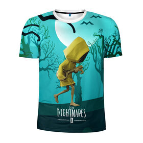 Мужская футболка 3D спортивная с принтом Little Nightmares 2 в городе Новоалтайск, 100% полиэстер с улучшенными характеристиками | приталенный силуэт, круглая горловина, широкие плечи, сужается к линии бедра | little nightmares | страшилка | страшная игра | ужас | хоррор