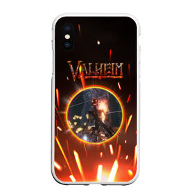 Чехол для iPhone XS Max матовый с принтом Скелет из Вальхейма в городе Новоалтайск, Силикон | Область печати: задняя сторона чехла, без боковых панелей | valheim | вальхейм | игра | искры | кости | круг | лук | лучник | огонь | скелет из вальхейма | стрелы