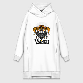 Платье-худи хлопок с принтом Valheim в городе Новоалтайск,  |  | fantasy | mmo | valheim | valve | валхейм | вальхейм | викинги | выживалка | игра | королевская битва | ммо | ролевая игра | фэнтази