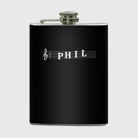 Фляга с принтом Phil в городе Новоалтайск, металлический корпус | емкость 0,22 л, размер 125 х 94 мм. Виниловая наклейка запечатывается полностью | clef | instrument | music | musical | name | notation | note | notes | phil | tablature | treble | грамота | имя | инструмент | ключ | музыка | музыкальный | нота | нотная | ноты | скрипичный | табулатура | фил | филипп