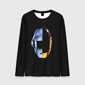 Мужской лонгслив 3D с принтом Daft Punk в городе Новоалтайск, 100% полиэстер | длинные рукава, круглый вырез горловины, полуприлегающий силуэт | ги мануэль де омем кристо | ню диско | синти поп | техно | тома бангальтер | фанк | французский хаус | электроник рок