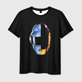 Мужская футболка 3D с принтом Daft Punk в городе Новоалтайск, 100% полиэфир | прямой крой, круглый вырез горловины, длина до линии бедер | ги мануэль де омем кристо | ню диско | синти поп | техно | тома бангальтер | фанк | французский хаус | электроник рок