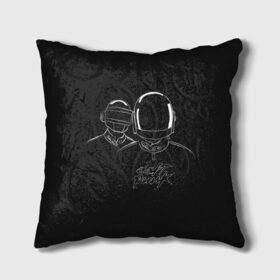 Подушка 3D с принтом Daft Punk в городе Новоалтайск, наволочка – 100% полиэстер, наполнитель – холлофайбер (легкий наполнитель, не вызывает аллергию). | состоит из подушки и наволочки. Наволочка на молнии, легко снимается для стирки | ги мануэль де омем кристо | ню диско | синти поп | техно | тома бангальтер | фанк | французский хаус | электроник рок