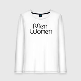 Женский лонгслив хлопок с принтом Men Women в городе Новоалтайск, 100% хлопок |  | black | couple | funny | gift | line | lines | man | silhouette | white | woman | белый | женщина | линии | линия | любовь | мужчина | пара | силуэт | смешно | черный