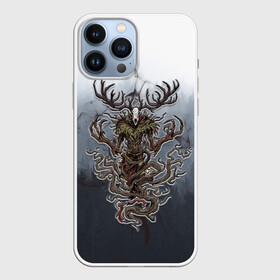 Чехол для iPhone 13 Pro Max с принтом Леший в городе Новоалтайск,  |  | ведьмак | дым | лес | леший | монстр | рога | череп | чудище