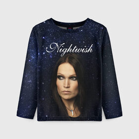 Детский лонгслив 3D с принтом Nightwish | Tarja Turunen (Z) в городе Новоалтайск, 100% полиэстер | длинные рукава, круглый вырез горловины, полуприлегающий силуэт
 | music | nightwish | nuclear blast | rock | spinefarm | tarja turunen | лого | музыка | найтвиш | рок | симфоник метал | тарья турунен | флор янсен