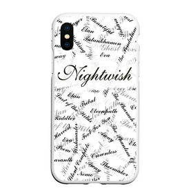Чехол для iPhone XS Max матовый с принтом Nightwish Songs / Найтвиш песни (Z) в городе Новоалтайск, Силикон | Область печати: задняя сторона чехла, без боковых панелей | music | nightwish | nuclear blast | rock | spinefarm | лого | музыка | найтвиш | рок | симфоник метал | тарья турунен | флор янсен