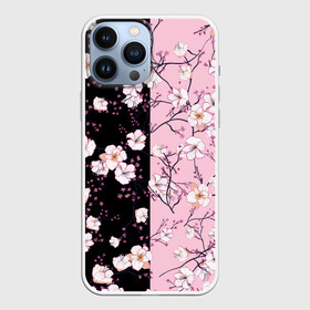 Чехол для iPhone 13 Pro Max с принтом САКУРА | SAKURA | ВИШНЯ в городе Новоалтайск,  |  | Тематика изображения на принте: chery | flowers | japan | roses | sakura | вишня | растения | розы | ромашка | сакура | тюльпаны | цветы | цветы сакуры | япония